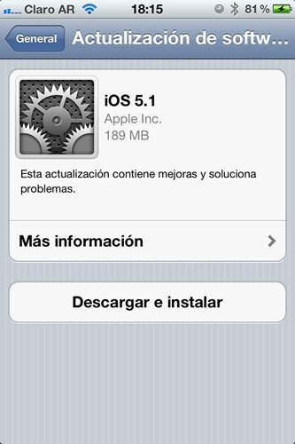 Foto 0 en  - La mayor�a de los usuarios actualiz� a iOS 5.1 en 15 d�as
