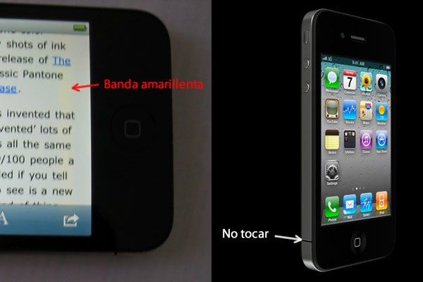 Foto 0 en  - Manchas amarillentas en la pantalla y problemas de recepci�n en algunos de los primeros iPhone 4