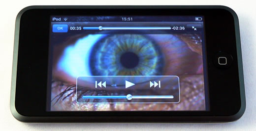 Reproducción de video en iPod touch