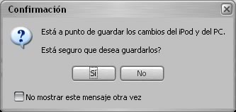 CopyTrans Photo 2 guardar cambios