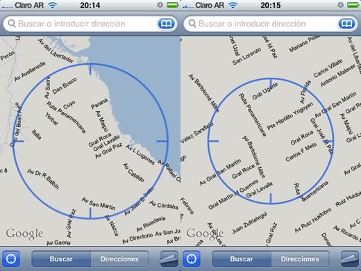 iPhone 3G Mapas de Google
