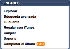 iTunes introduce Completar el álbum