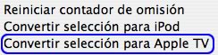 Convertir vídeos para Apple TV con iTunes