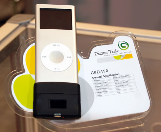 Adaptadores Bluetooth y otros accesorios para iPod de GoerTek