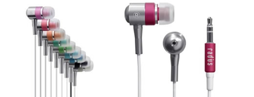Coloridos y livianos auriculares de Radius