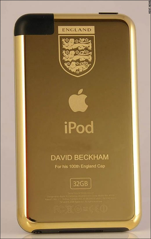Un iPod de oro para Beckham