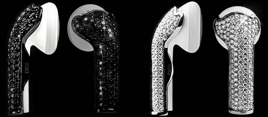 Excéntricas cubiertas con diamantes para los auriculares del iPod