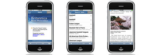 La Enciclopedia Británica en el iPhone