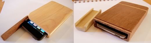 Estuches de madera hechos a mano para iPod