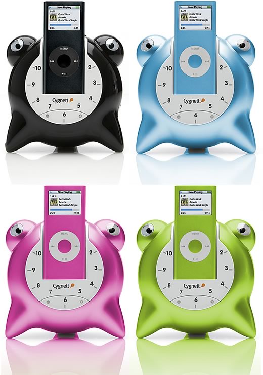 GrooveToons altavoces y reloj despertador para iPod nano 
