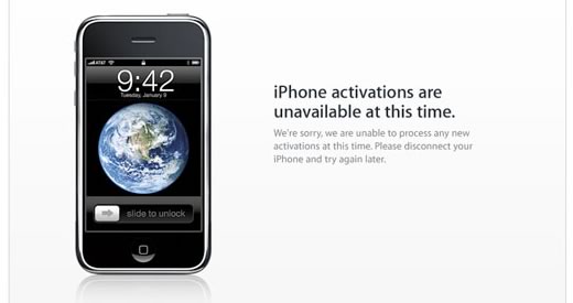 Difícil de conseguir y problemas en la activación del iPhone 3G