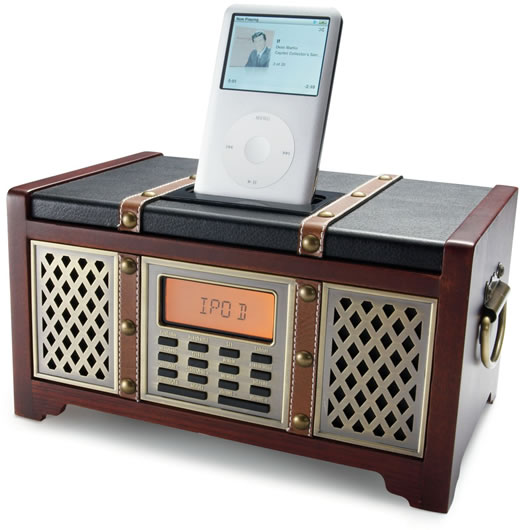 Reloj-despertador retro para iPod