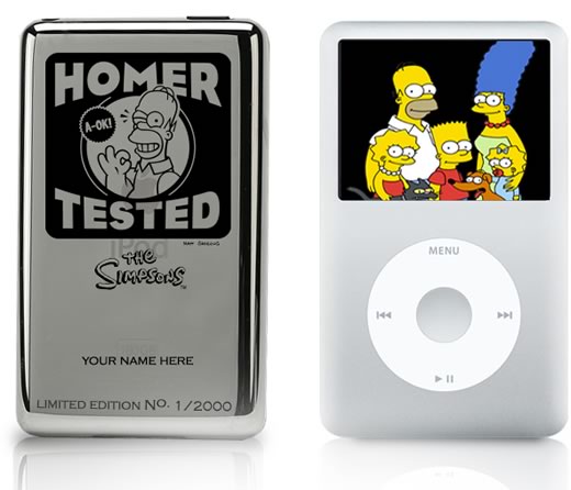Edición limitada de iPod con grabados de los Simpson