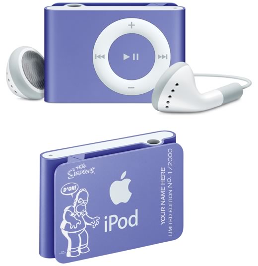 Edición limitada de iPod con grabados de los Simpson