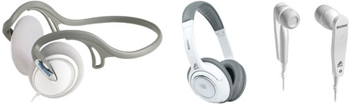 Tres modelos de auriculares de iRhythms diseñados pensando en el iPod