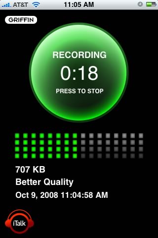 Griffin: App iTalk para iPhone y iPod touch