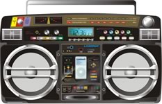 Sistema de música portátil para iPod con estilo barrio