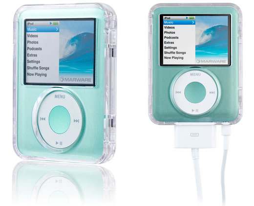 Sidewinder para iPod nano, la funda rígida de Marware con organizador de auriculares 