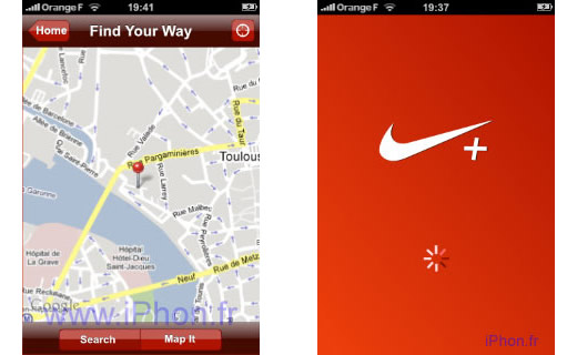 Capturas de Nike+ en el iPhone