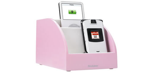Organizador para recargar el iPod y otros dispositivos electrónicos