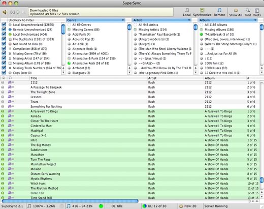 SuperSync 2.4 organiza múltiples bibliotecas iTunes