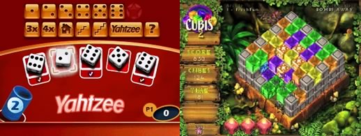 Más juegos para iPod: Yahtzee y el relanzamiento de Cubis 2