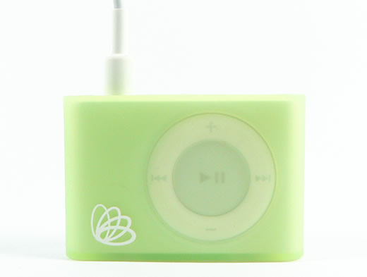 Funda de silicona para el iPod shuffle 2G verde
