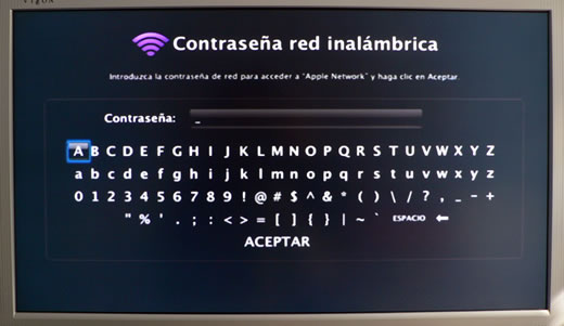 Contraseña ialambrica Apple TV