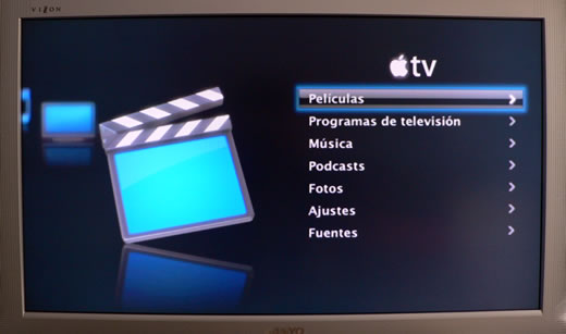 Menú de Apple TV