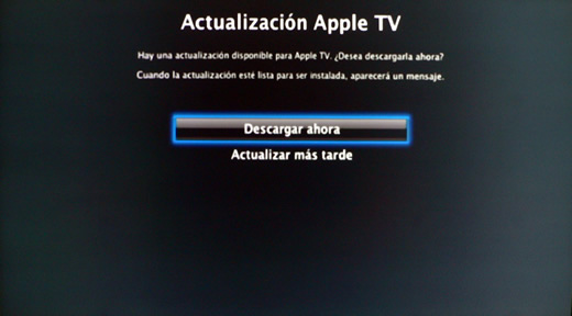 Descarga actualización Apple TV