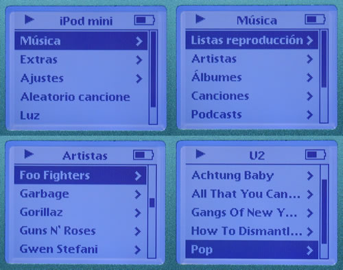 interfase ipod