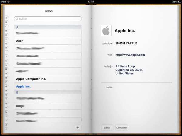iPad agenda