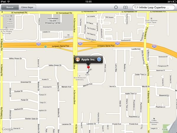 iPad mapas