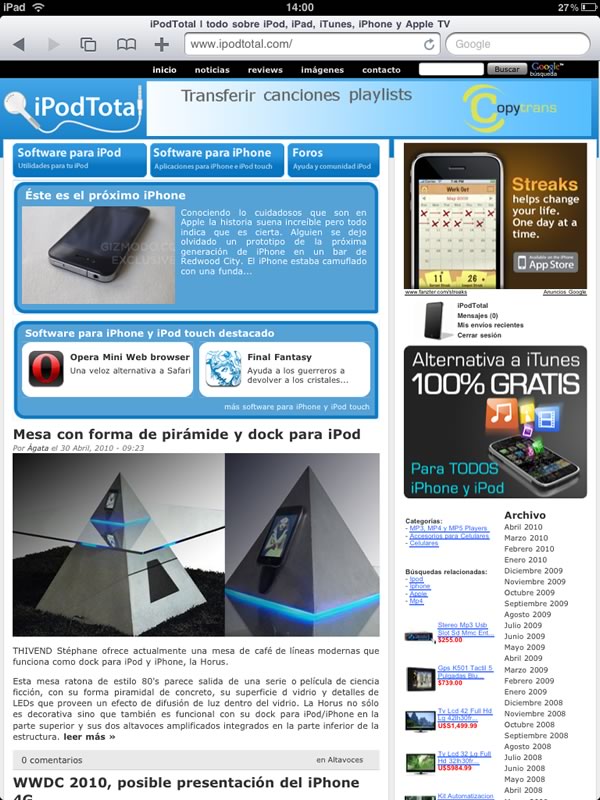 iPad Safari