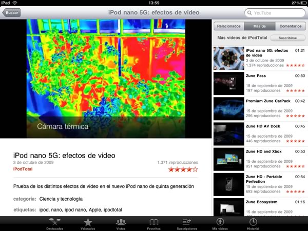 iPad YouTube