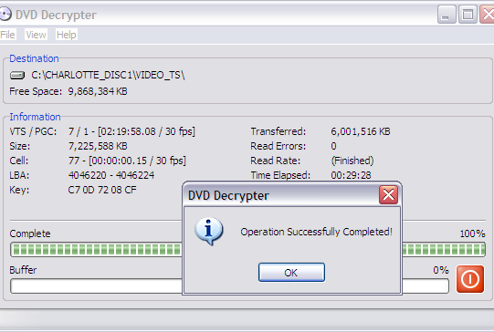 DVD Decrypter terminado