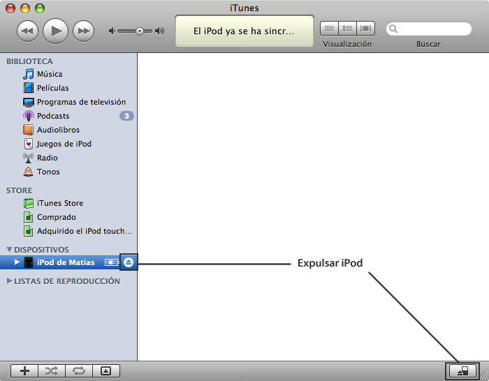Expulsar el iPod
