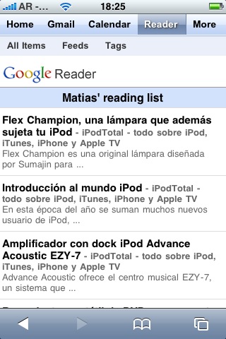 Google optimizado para iPhone e iPod touch 