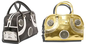 bolso con altavoces para iPod