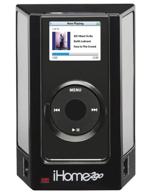 Altavoces portátiles iHome iHM1B para iPod nano