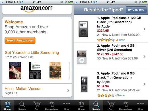 Amazon Mobile para tu iPhone o iPod touch