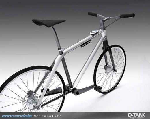 Concepto de bicicleta Cannondale con integración con el iPod