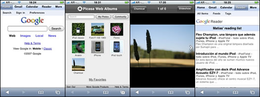 Nuevas interfaces de Google optimizadas para iPhone e iPod touch 