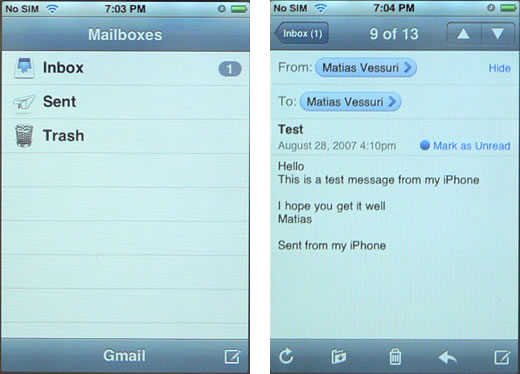 iPhone mail